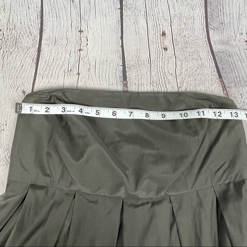 GAP women's NWT silk blend strapless dress slate grey floral applique size 2 - Picture 13 of 15